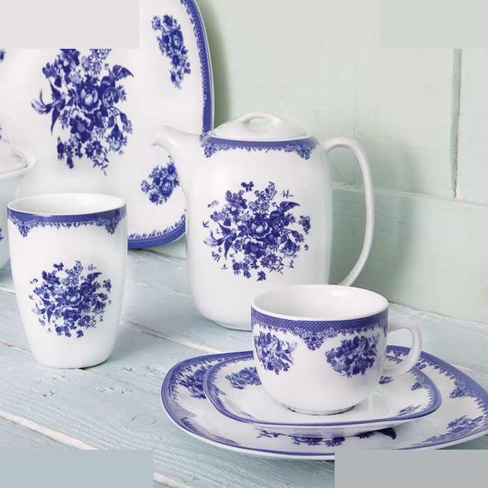 سرویس غذاخوری 98 پارچه 12 نفره چینی زرین ایران مدل فلورانس کواترو درجه عالی