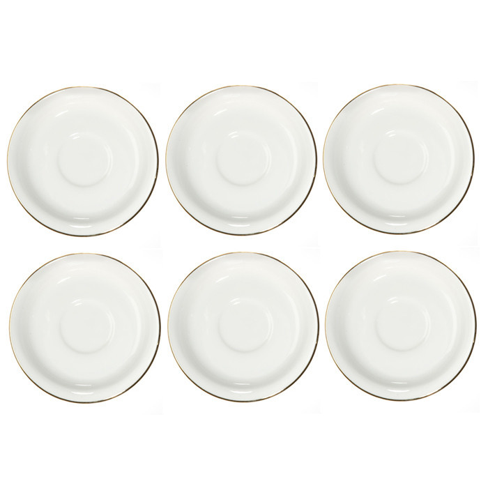 نعلبکی چینی زرین ایران مدل یاسمن کد 002 بسته 6 عددی