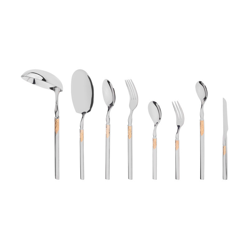 سرویس قاشق و چنگال 39 پارچه جی فی نی مدل NO 3 سرویس قاشق و چنگال 39 پارچه جی فی نی مدل NO 3