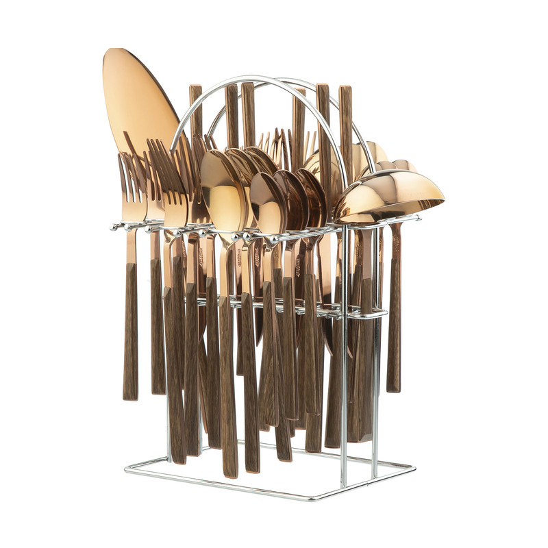 سرویس قاشق و چنگال 33 پارچه جی فی نی مدل R-W-D سرویس قاشق و چنگال 33 پارچه جی فی نی مدل R-W-D