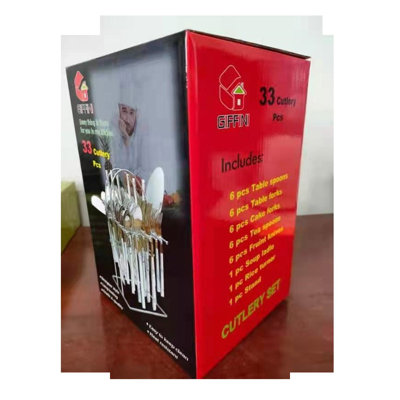 سرویس قاشق و چنگال 33 پارچه جی فی نی کد 01 سرویس قاشق و چنگال 33 پارچه جی فی نی کد 01