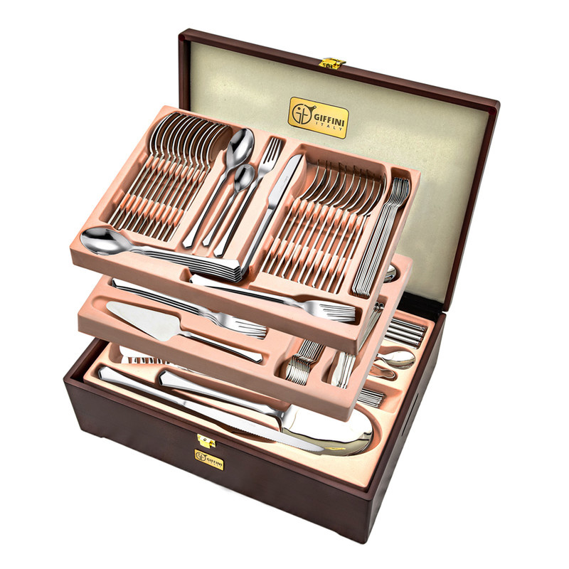 سرویس قاشق و چنگال 143 پارچه جی فی نی مدل 58 سوپرلاکچری سرویس قاشق و چنگال 143 پارچه جی فی نی مدل 58 سوپرلاکچری