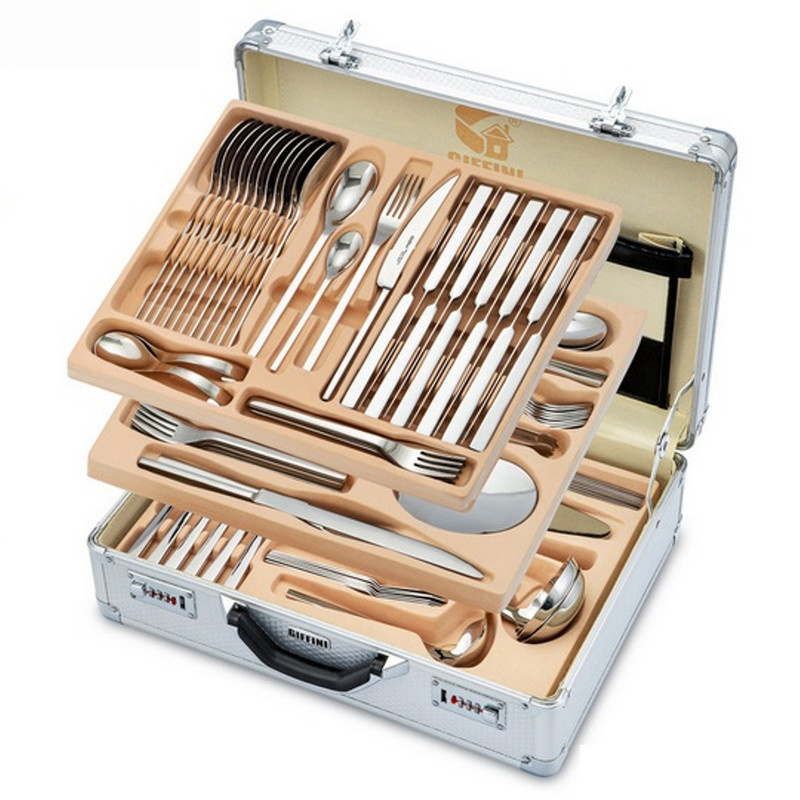سرویس قاشق و چنگال 142 پارچه جی فی نی مدل DA105 سوپر لاکچری سرویس قاشق و چنگال 142 پارچه جی فی نی مدل DA105 سوپر لاکچری