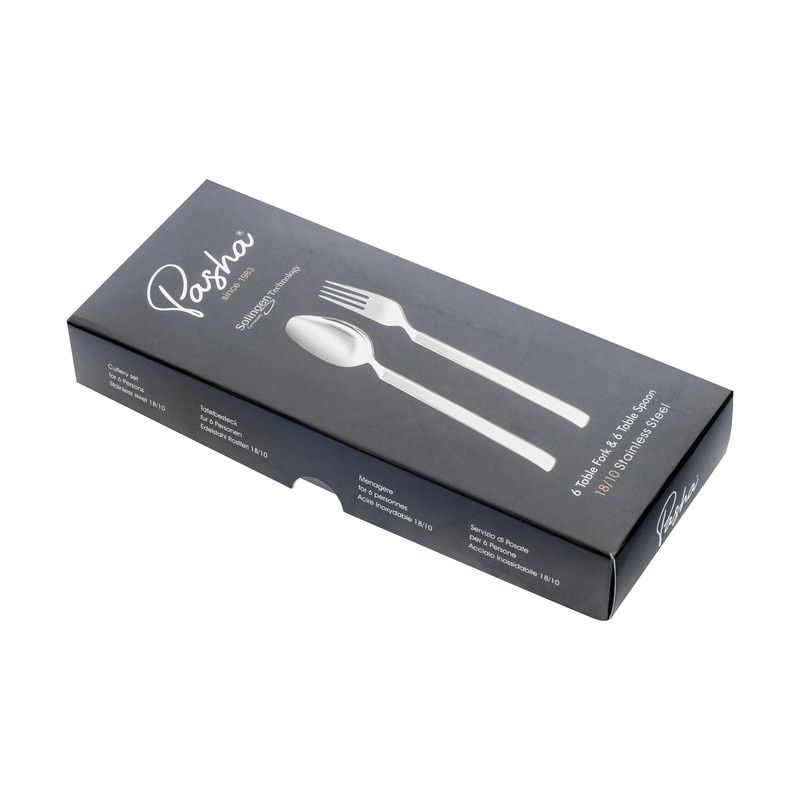 سرویس قاشق و چنگال 12 پارچه پاشا مدل ورونامدیوم