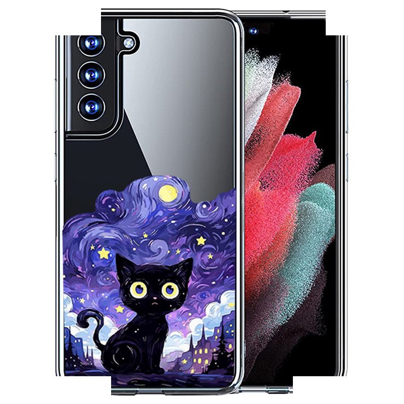کاور طرح Purple Cats  مناسب برای گوشی موبایل سامسونگ Galaxy S21 Fe