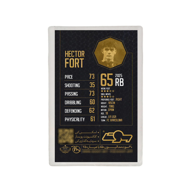 طلا گرمی 18 عیار مدوپد مدل FORT طرح فوتبالی 2025 کد SO10036 طلا گرمی 18 عیار مدوپد مدل FORT طرح فوتبالی 2025 کد SO10036