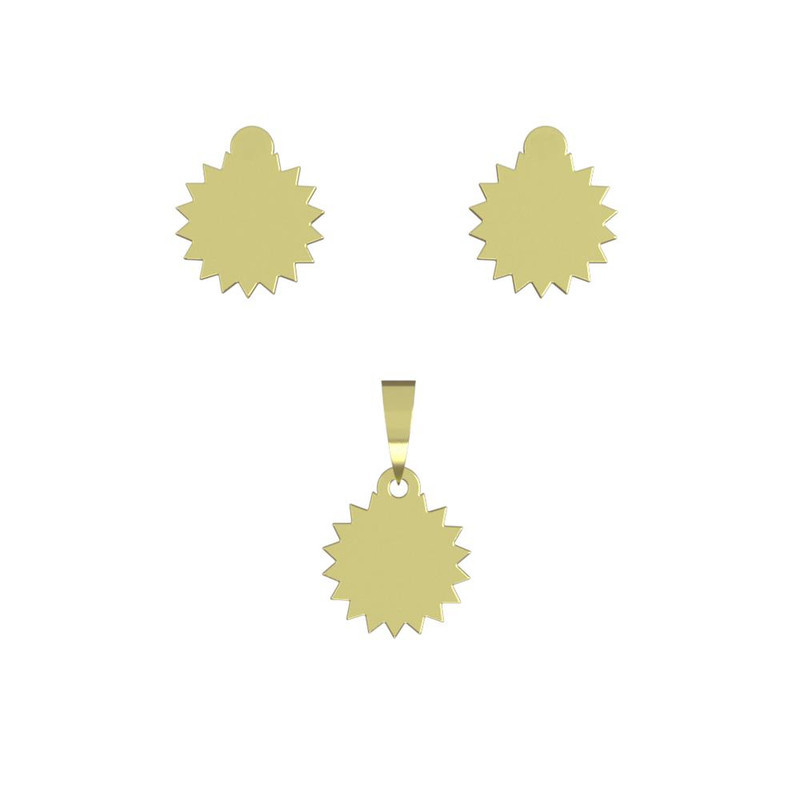 نیم ست طلا 18 عیار زنانه مدوپد مدل خورشید کد NA10059 نیم ست طلا 18 عیار زنانه مدوپد مدل خورشید کد NA10059