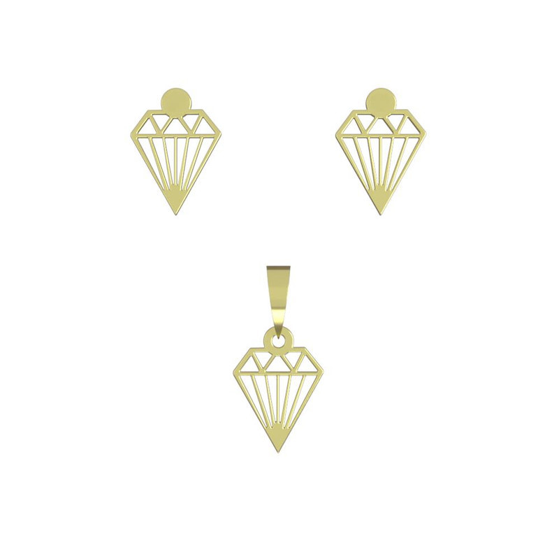 نیم ست طلا 18 عیار زنانه مدوپد مدل الماس کد NA10219 نیم ست طلا 18 عیار زنانه مدوپد مدل الماس کد NA10219