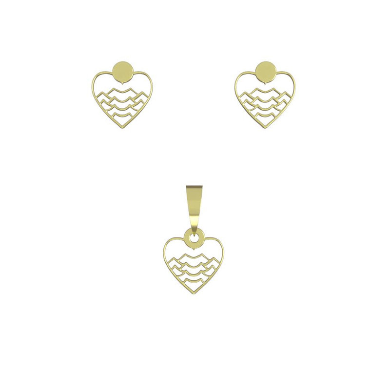 نیم ست طلا 18 عیار زنانه مدوپد مدل قلب کد NA10286 نیم ست طلا 18 عیار زنانه مدوپد مدل قلب کد NA10286