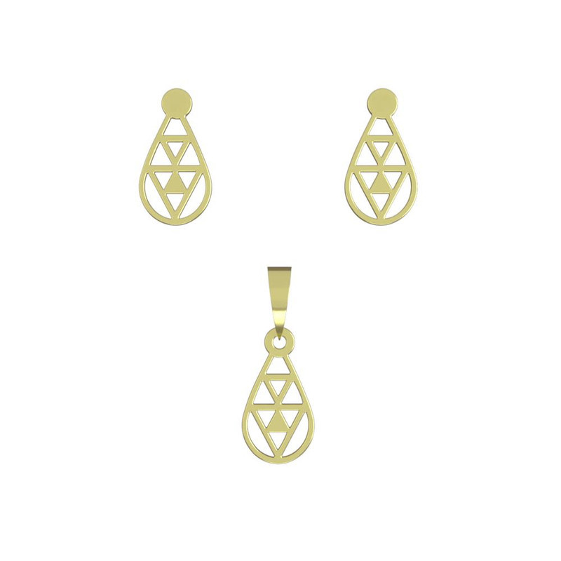 نیم ست طلا 18 عیار زنانه مدوپد مدل اشک کد NA10303 نیم ست طلا 18 عیار زنانه مدوپد مدل اشک کد NA10303