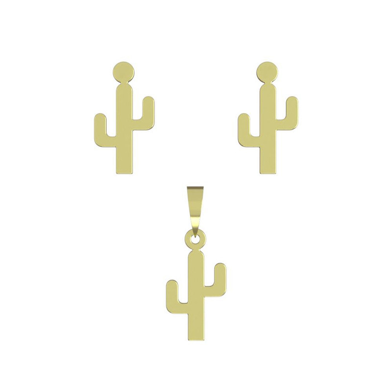 نیم ست طلا 18 عیار زنانه مدوپد مدل کاکتوس کد NA12170 نیم ست طلا 18 عیار زنانه مدوپد مدل کاکتوس کد NA12170