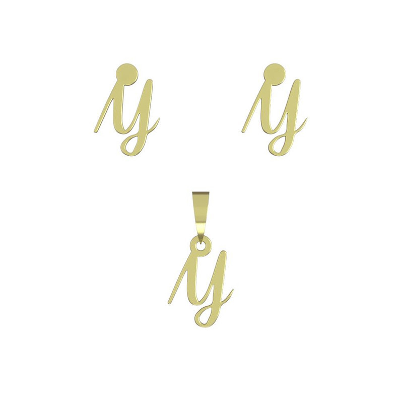 نیم ست طلا 18 عیار زنانه مدوپد مدل حرف y کد NA12313 نیم ست طلا 18 عیار زنانه مدوپد مدل حرف y کد NA12313