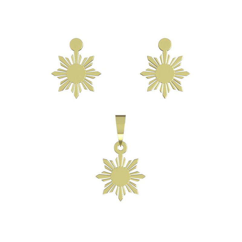 نیم ست طلا 18 عیار زنانه مدوپد مدل خورشید کد NA12323 نیم ست طلا 18 عیار زنانه مدوپد مدل خورشید کد NA12323