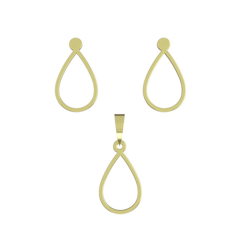 نیم ست طلا 18 عیار زنانه مدوپد مدل اشک کد NA12520 نیم ست طلا 18 عیار زنانه مدوپد مدل اشک کد NA12520