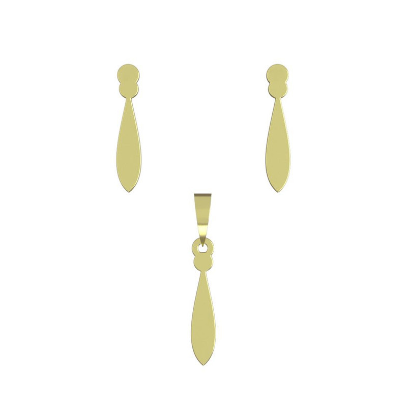 نیم ست طلا 18 عیار زنانه مدوپد مدل اشک کد NA12540 نیم ست طلا 18 عیار زنانه مدوپد مدل اشک کد NA12540