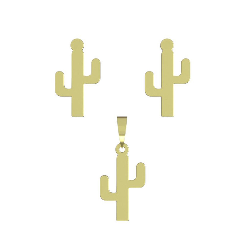 نیم ست طلا 18 عیار زنانه مدوپد مدل کاکتوس کد NA12768 نیم ست طلا 18 عیار زنانه مدوپد مدل کاکتوس کد NA12768