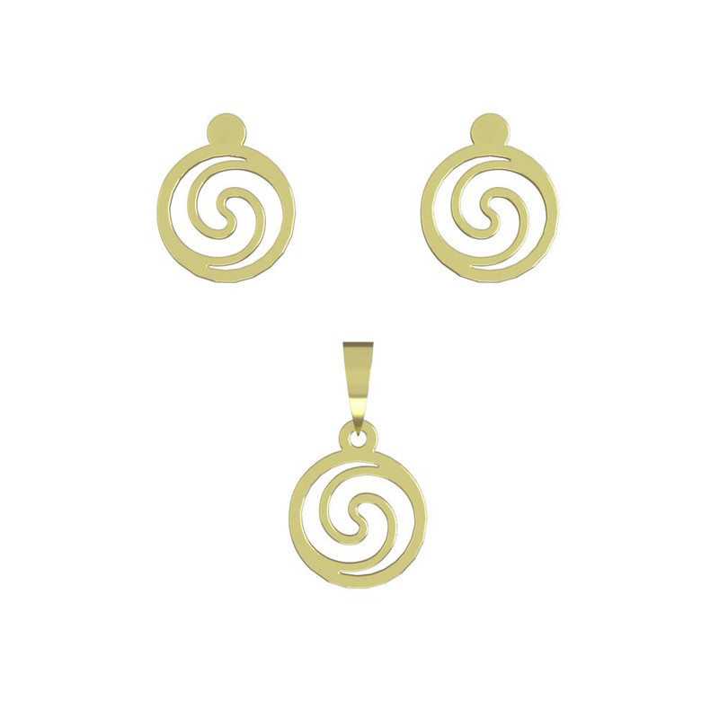 نیم ست طلا 18 عیار زنانه مدوپد مدل دایره کد NA13011 نیم ست طلا 18 عیار زنانه مدوپد مدل دایره کد NA13011