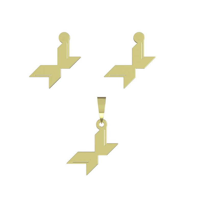 نیم ست طلا 18 عیار زنانه مدوپد مدل هندسی کد NA13122 نیم ست طلا 18 عیار زنانه مدوپد مدل هندسی کد NA13122