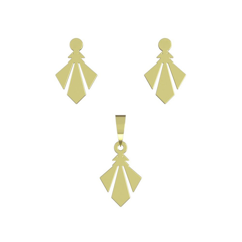 نیم ست طلا 18 عیار زنانه مدوپد مدل هندسی کد NA13123 نیم ست طلا 18 عیار زنانه مدوپد مدل هندسی کد NA13123