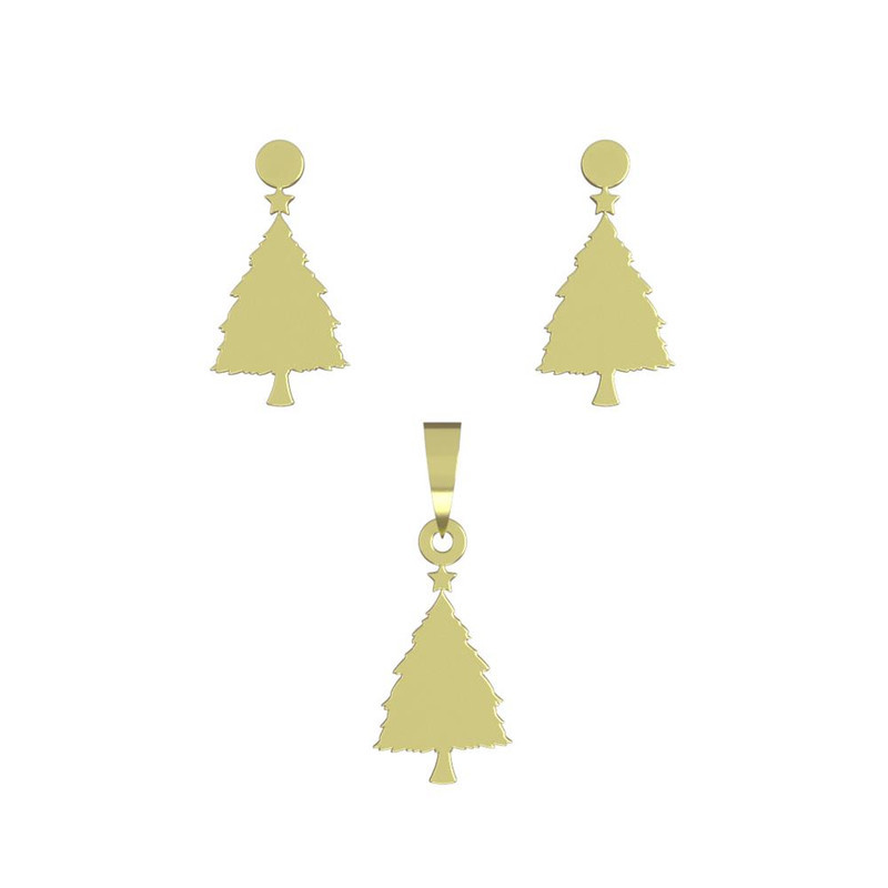 نیم ست طلا 18 عیار زنانه مدوپد مدل درخت کد NA13385 نیم ست طلا 18 عیار زنانه مدوپد مدل درخت کد NA13385