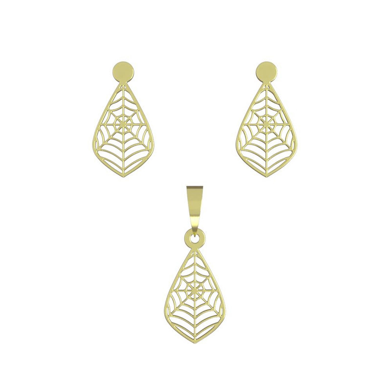 نیم ست طلا 18 عیار زنانه مدوپد مدل تارعنکبوت کد NA13474 نیم ست طلا 18 عیار زنانه مدوپد مدل تارعنکبوت کد NA13474