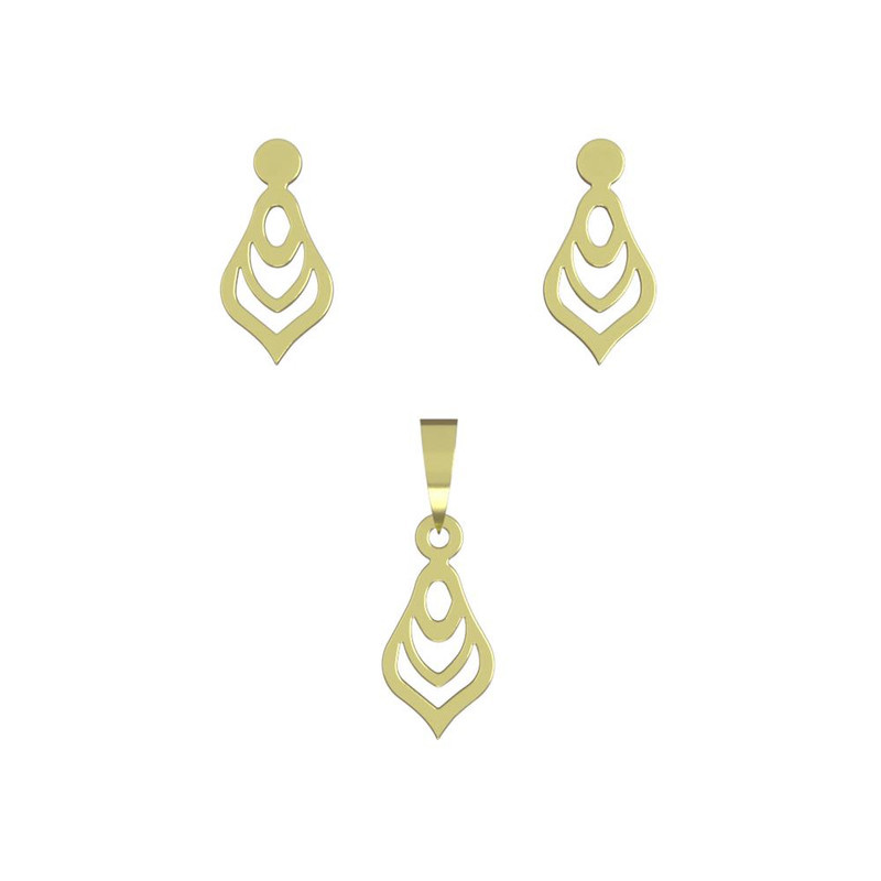 نیم ست طلا 18 عیار زنانه مدوپد مدل هندسی کد NA13832 نیم ست طلا 18 عیار زنانه مدوپد مدل هندسی کد NA13832