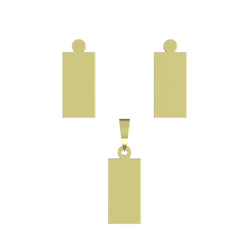 نیم ست طلا 18 عیار زنانه مدوپد مدل مستطیل کد NA14168 نیم ست طلا 18 عیار زنانه مدوپد مدل مستطیل کد NA14168