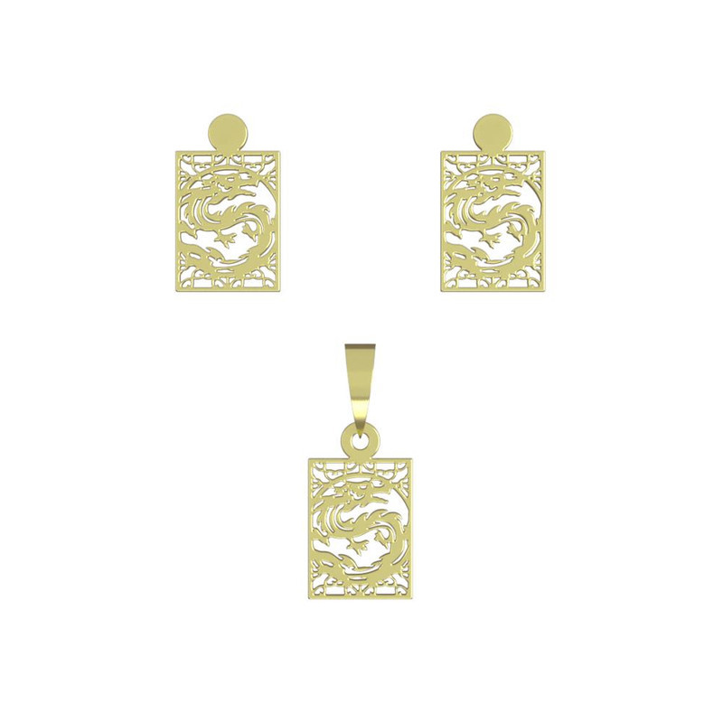 نیم ست طلا 18 عیار زنانه مدوپد مدل مستطیل کد NA14203 نیم ست طلا 18 عیار زنانه مدوپد مدل مستطیل کد NA14203