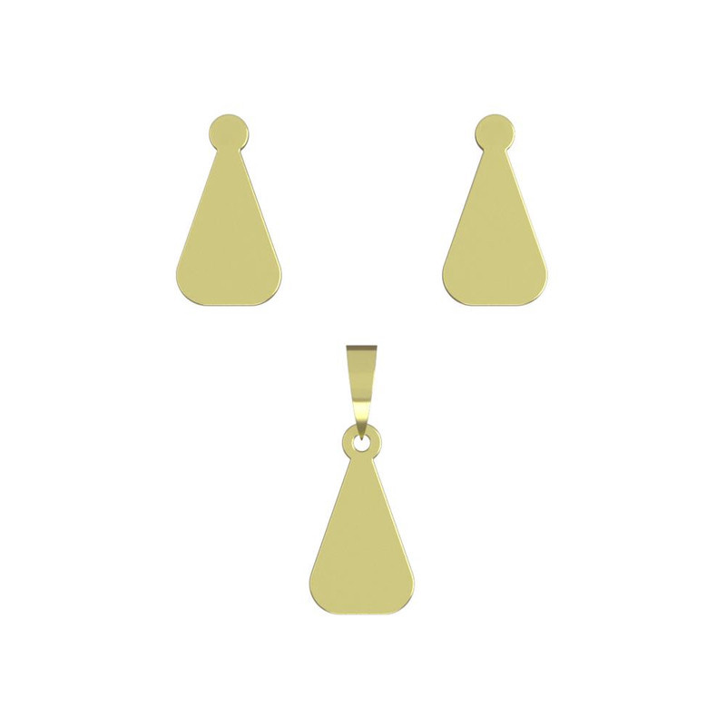 نیم ست طلا 18 عیار زنانه مدوپد مدل مثلث کد NA14292 نیم ست طلا 18 عیار زنانه مدوپد مدل مثلث کد NA14292