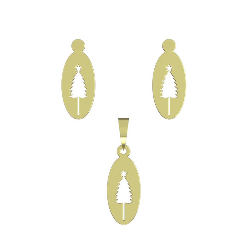 نیم ست طلا 18 عیار زنانه مدوپد مدل درخت کد NA14372 نیم ست طلا 18 عیار زنانه مدوپد مدل درخت کد NA14372