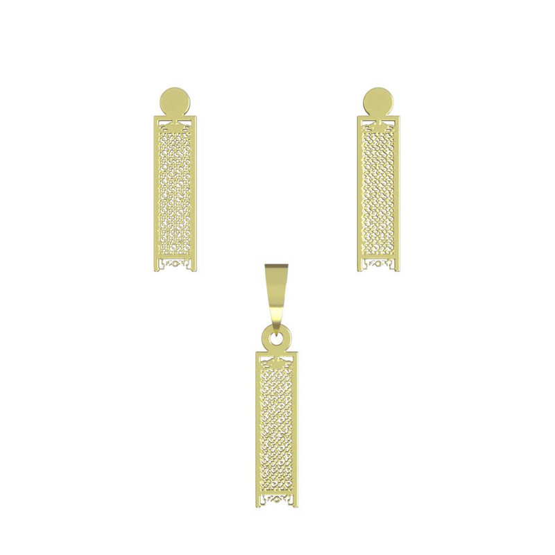 نیم ست طلا 18 عیار زنانه مدوپد مدل مستطیل کد NA14463 نیم ست طلا 18 عیار زنانه مدوپد مدل مستطیل کد NA14463