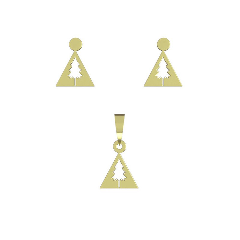 نیم ست طلا 18 عیار زنانه مدوپد مدل درخت کد NA14500 نیم ست طلا 18 عیار زنانه مدوپد مدل درخت کد NA14500