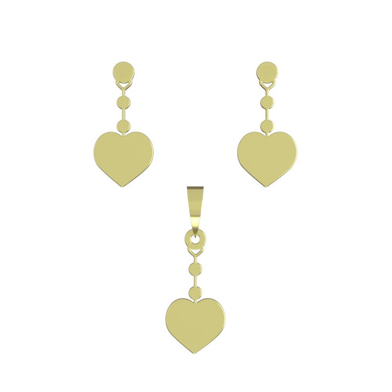 نیم ست طلا 18 عیار زنانه مدوپد مدل قلب کد NA14545 نیم ست طلا 18 عیار زنانه مدوپد مدل قلب کد NA14545