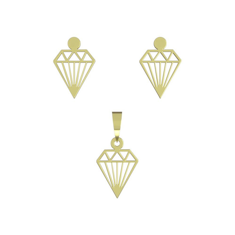 نیم ست طلا 18 عیار زنانه مدوپد مدل الماس کد NA14645 نیم ست طلا 18 عیار زنانه مدوپد مدل الماس کد NA14645