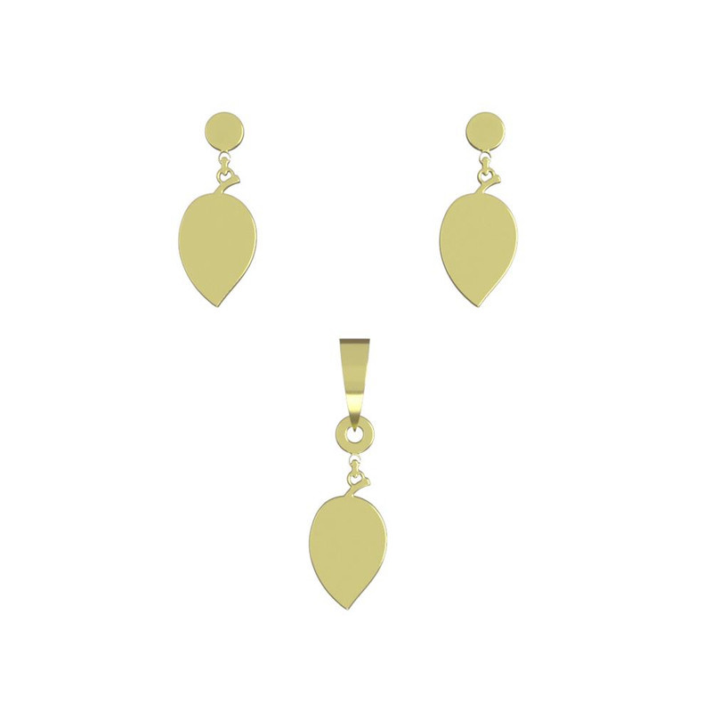 نیم ست طلا 18 عیار زنانه مدوپد مدل اشک کد NA14688 نیم ست طلا 18 عیار زنانه مدوپد مدل اشک کد NA14688