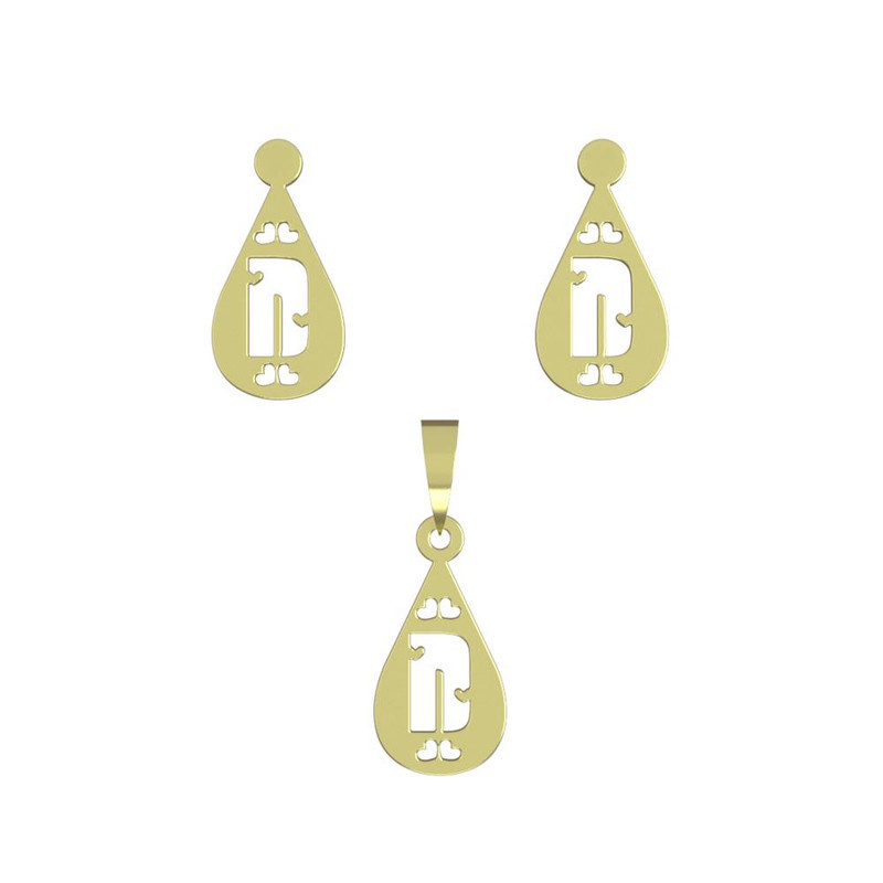 نیم ست طلا 18 عیار زنانه مدوپد مدل D حرف کد NA14740 نیم ست طلا 18 عیار زنانه مدوپد مدل D حرف کد NA14740