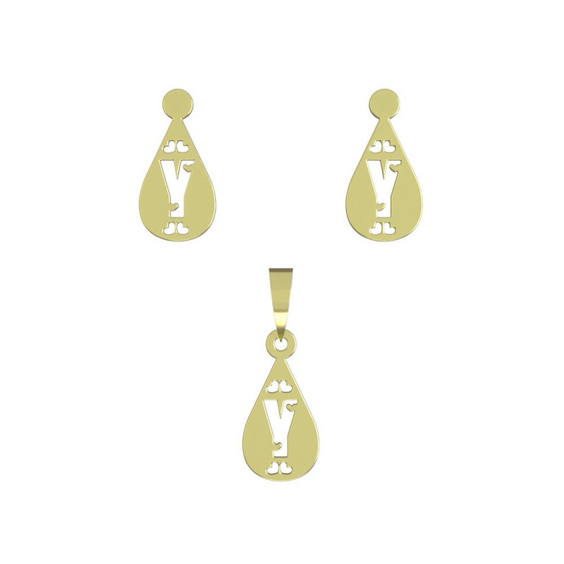 نیم ست طلا 18 عیار زنانه مدوپد مدل Y حرف کد NA14806 نیم ست طلا 18 عیار زنانه مدوپد مدل Y حرف کد NA14806