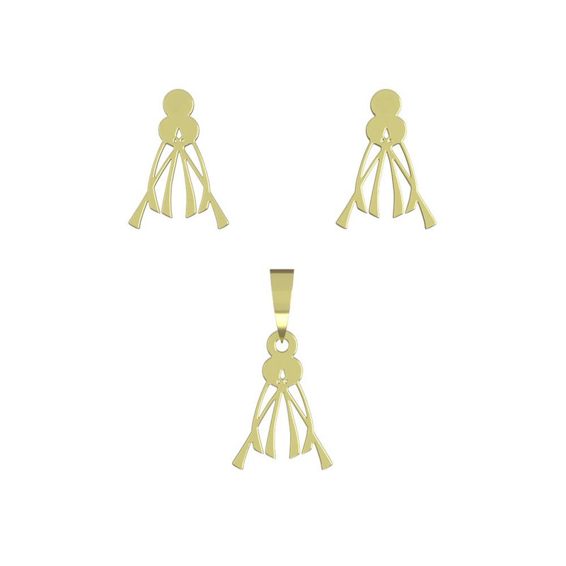 نیم ست طلا 18 عیار زنانه مدوپد مدل هندسی کد NA14888 نیم ست طلا 18 عیار زنانه مدوپد مدل هندسی کد NA14888