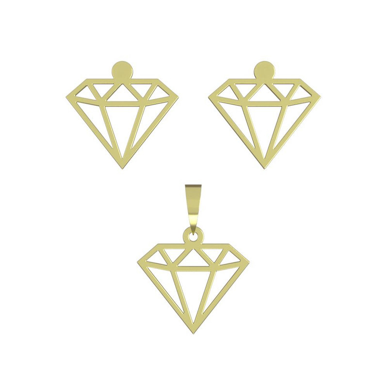 نیم ست طلا 18 عیار زنانه مدوپد مدل الماس کد NA14956 نیم ست طلا 18 عیار زنانه مدوپد مدل الماس کد NA14956