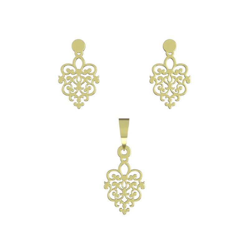 نیم ست طلا 18 عیار زنانه مدوپد مدل هندسی کد NA15216 نیم ست طلا 18 عیار زنانه مدوپد مدل هندسی کد NA15216