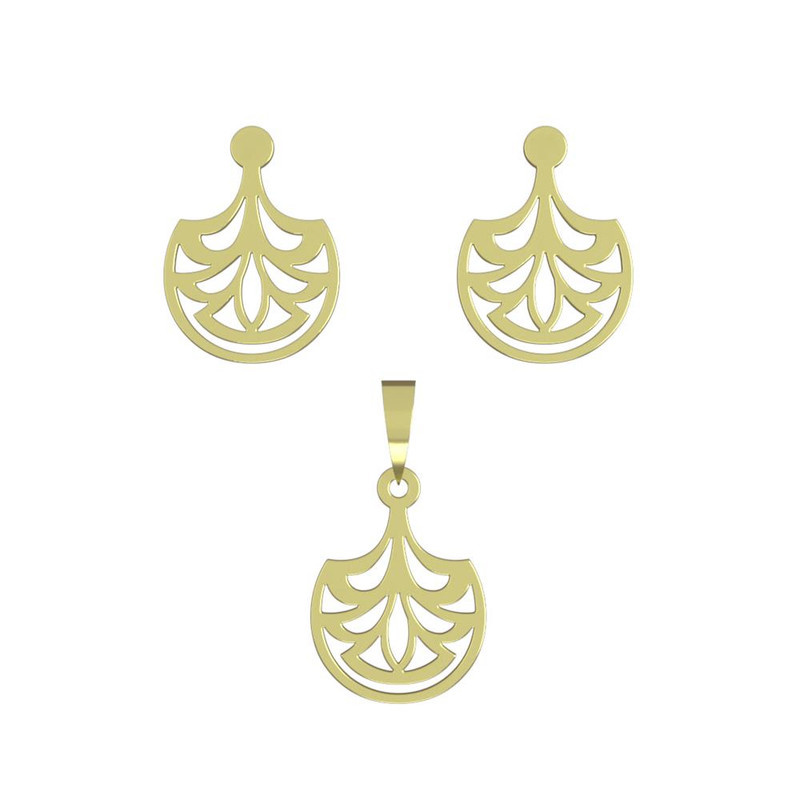 نیم ست طلا 18 عیار زنانه مدوپد مدل اسلیمی کد NA15282 نیم ست طلا 18 عیار زنانه مدوپد مدل اسلیمی کد NA15282