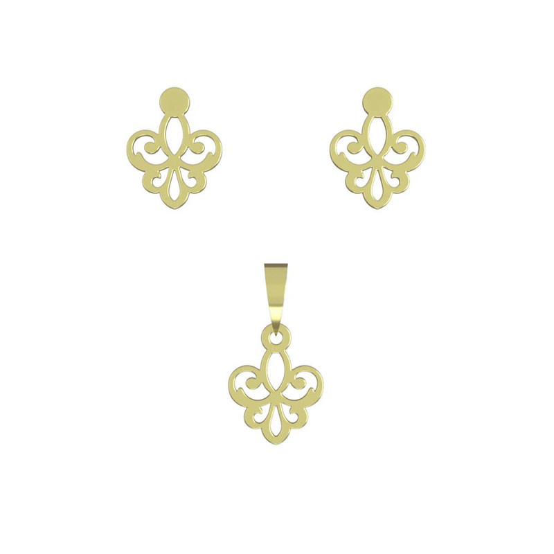 نیم ست طلا 18 عیار زنانه مدوپد مدل اسلیمی کد NA15286 نیم ست طلا 18 عیار زنانه مدوپد مدل اسلیمی کد NA15286