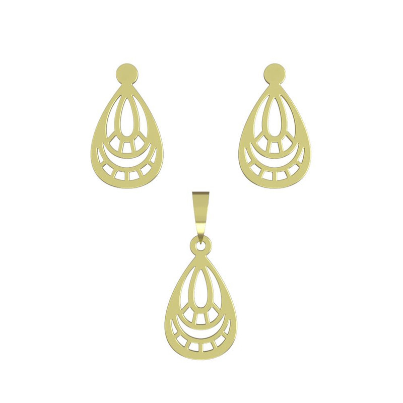 نیم ست طلا 18 عیار زنانه مدوپد مدل اسلیمی کد NA15334