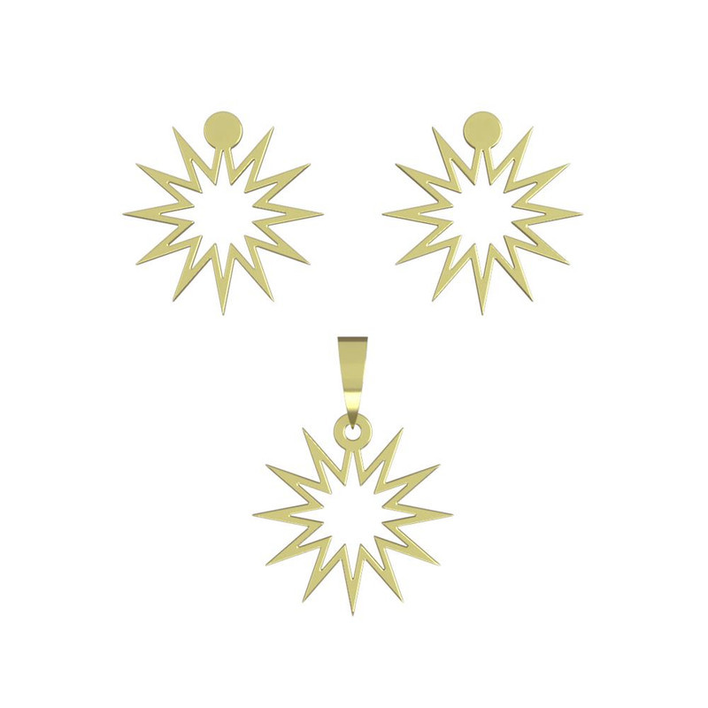 نیم ست طلا 18 عیار زنانه مدوپد مدل ستاره کد NA15546 نیم ست طلا 18 عیار زنانه مدوپد مدل ستاره کد NA15546