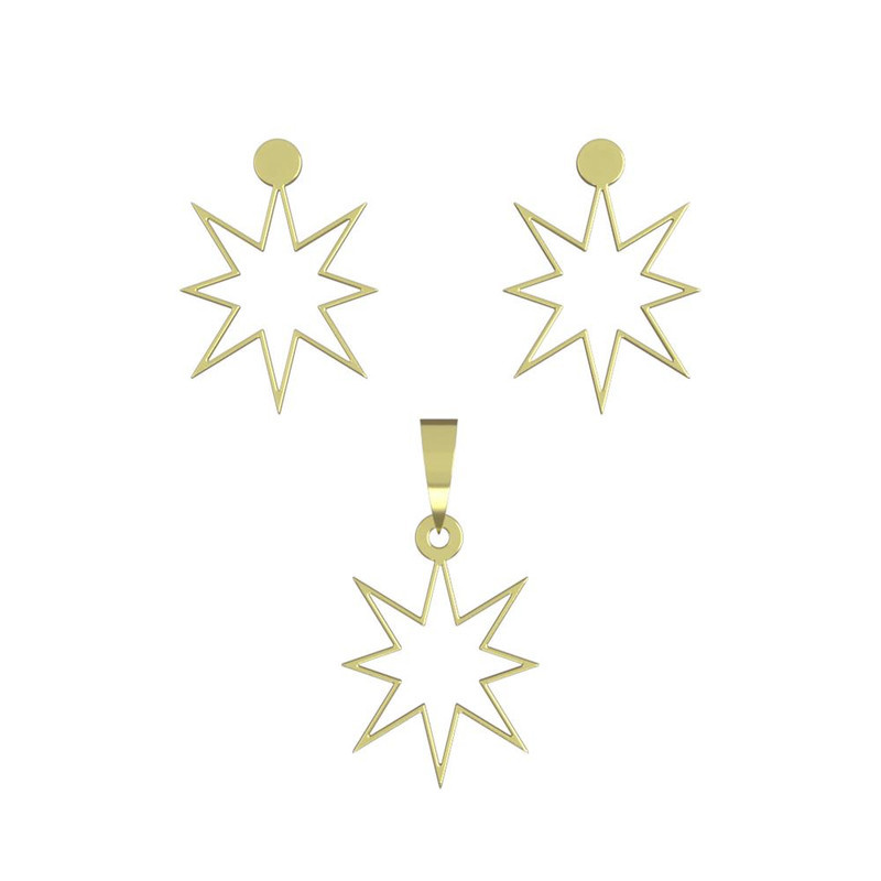 نیم ست طلا 18 عیار زنانه مدوپد مدل ستاره کد NA15557 نیم ست طلا 18 عیار زنانه مدوپد مدل ستاره کد NA15557