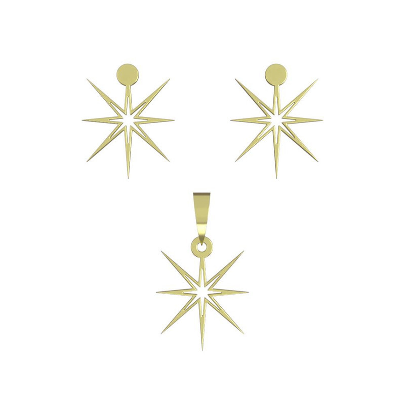 نیم ست طلا 18 عیار زنانه مدوپد مدل ستاره کد NA15559 نیم ست طلا 18 عیار زنانه مدوپد مدل ستاره کد NA15559