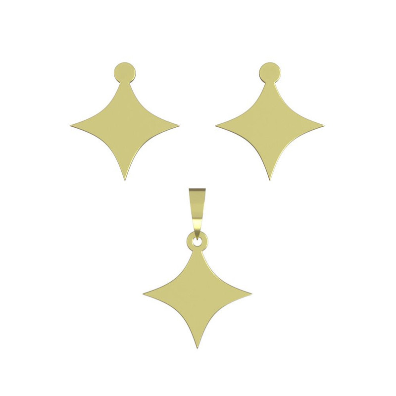 نیم ست طلا 18 عیار زنانه مدوپد مدل ستاره کد NA15575 نیم ست طلا 18 عیار زنانه مدوپد مدل ستاره کد NA15575