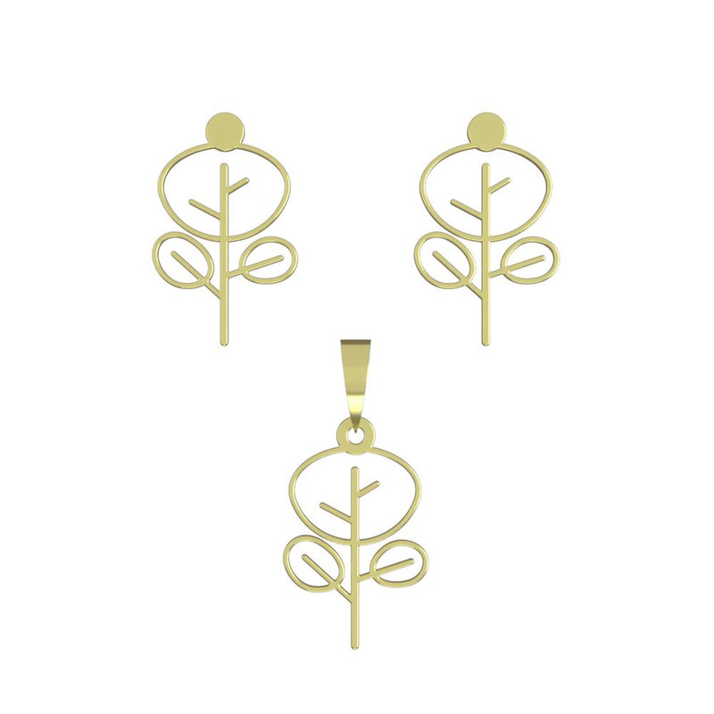 نیم ست طلا 18 عیار زنانه مدوپد مدل درخت کد NA15745 نیم ست طلا 18 عیار زنانه مدوپد مدل درخت کد NA15745