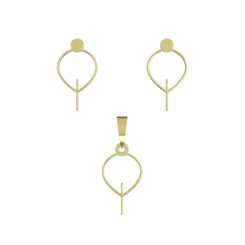 نیم ست طلا 18 عیار زنانه مدوپد مدل درخت کد NA15783 نیم ست طلا 18 عیار زنانه مدوپد مدل درخت کد NA15783