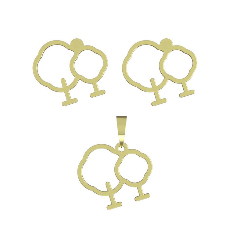 نیم ست طلا 18 عیار زنانه مدوپد مدل درخت کد NA15823 نیم ست طلا 18 عیار زنانه مدوپد مدل درخت کد NA15823